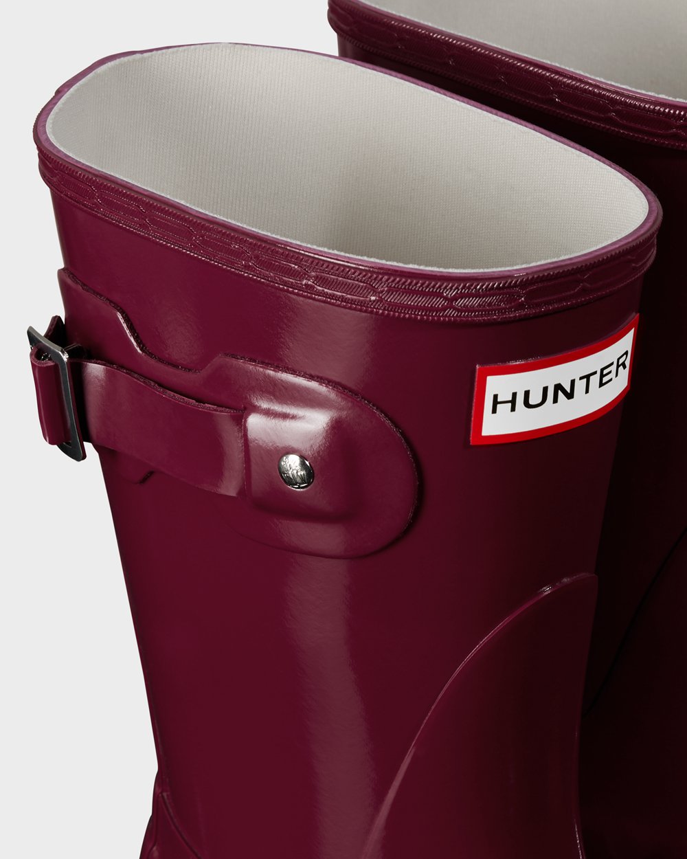 Women Hunter Original Gloss | Short Rain Boots Claret/Red | NZ-13980-TQRS